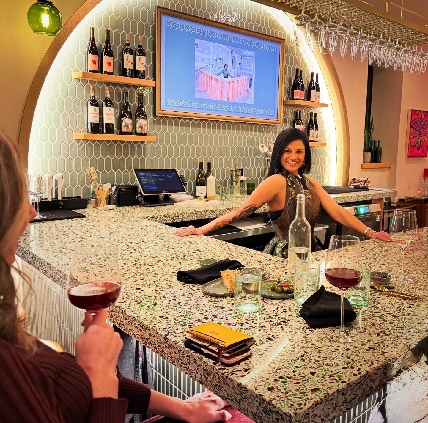 It&rsquo;s Saturday... Get over here already! We&rsquo;ll save you a seat. p.s. 👀📺 ~ before and after of our gorgeous bar.🍷💚