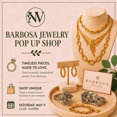 Mother&rsquo;s Day magic or just because&mdash;Barbosa&rsquo;s jewelry will sparkle ✨as bright as her smile. 💖 Shop the collection tomorrow! 🎁