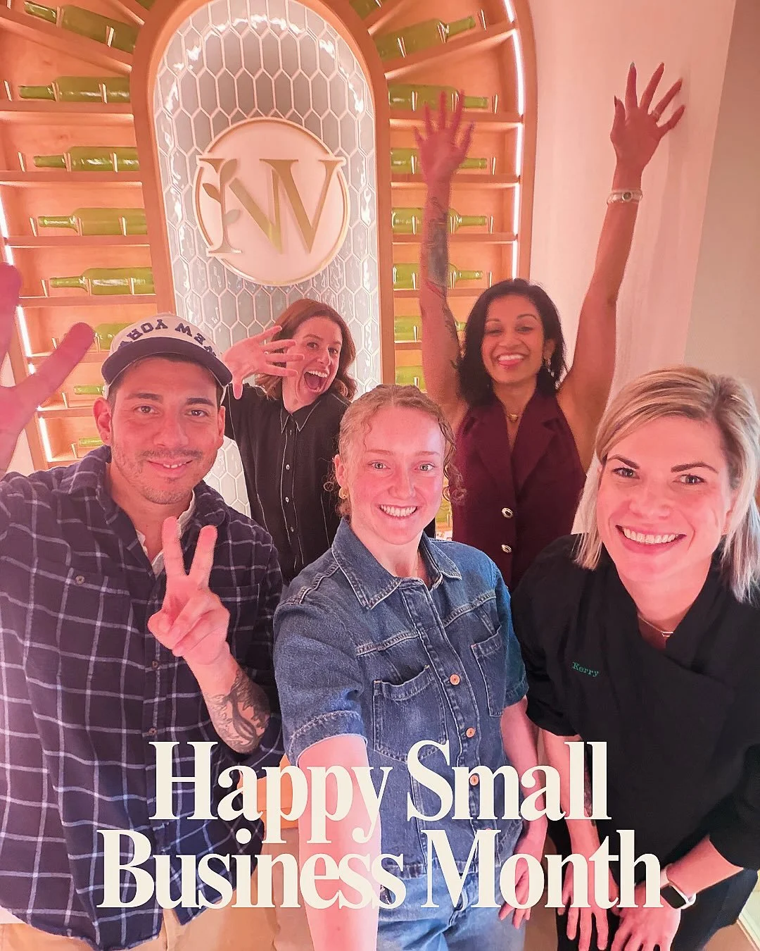 Think big.💡Support small.&hearts;️ #womanowned #smallbusinessmonth #supportlocal #community 🍷🛍️