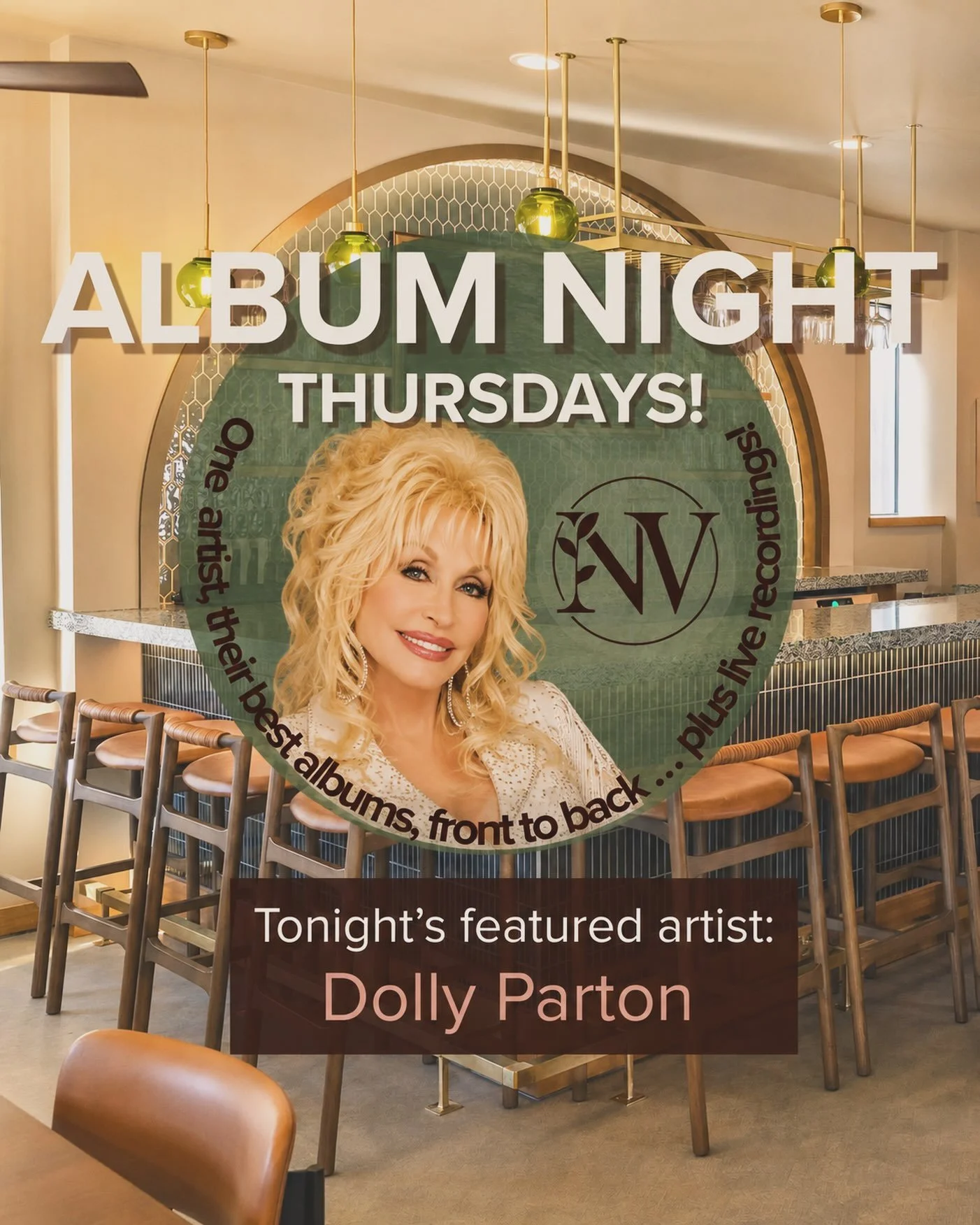 Tonight we&rsquo;re paying tribute to the one and only Dolly Parton with a night full of her greatest hits, big hair energy, and plenty of wine! 💕✨RIP 👑 See you at 4 pm!🍷
#dollyparton #dollypartontribute