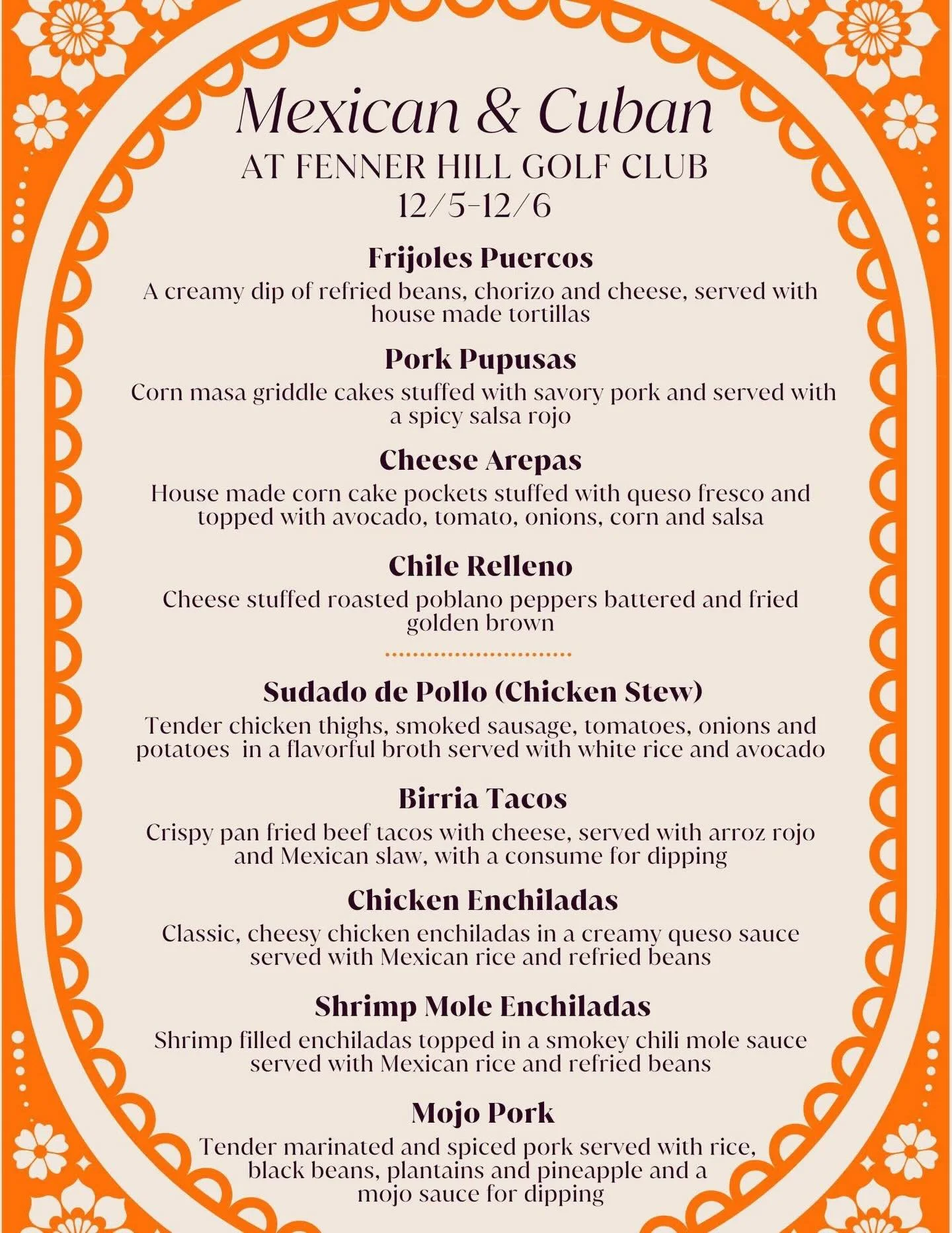 The temps are dropping this weekend but we&rsquo;re bringing the heat with some Mexican and Cuban spice!

See you for dinner this weekend! Give us a call at 401-539-8000, email fennerhill@gmail.com, or click the link in the bio for reservations!