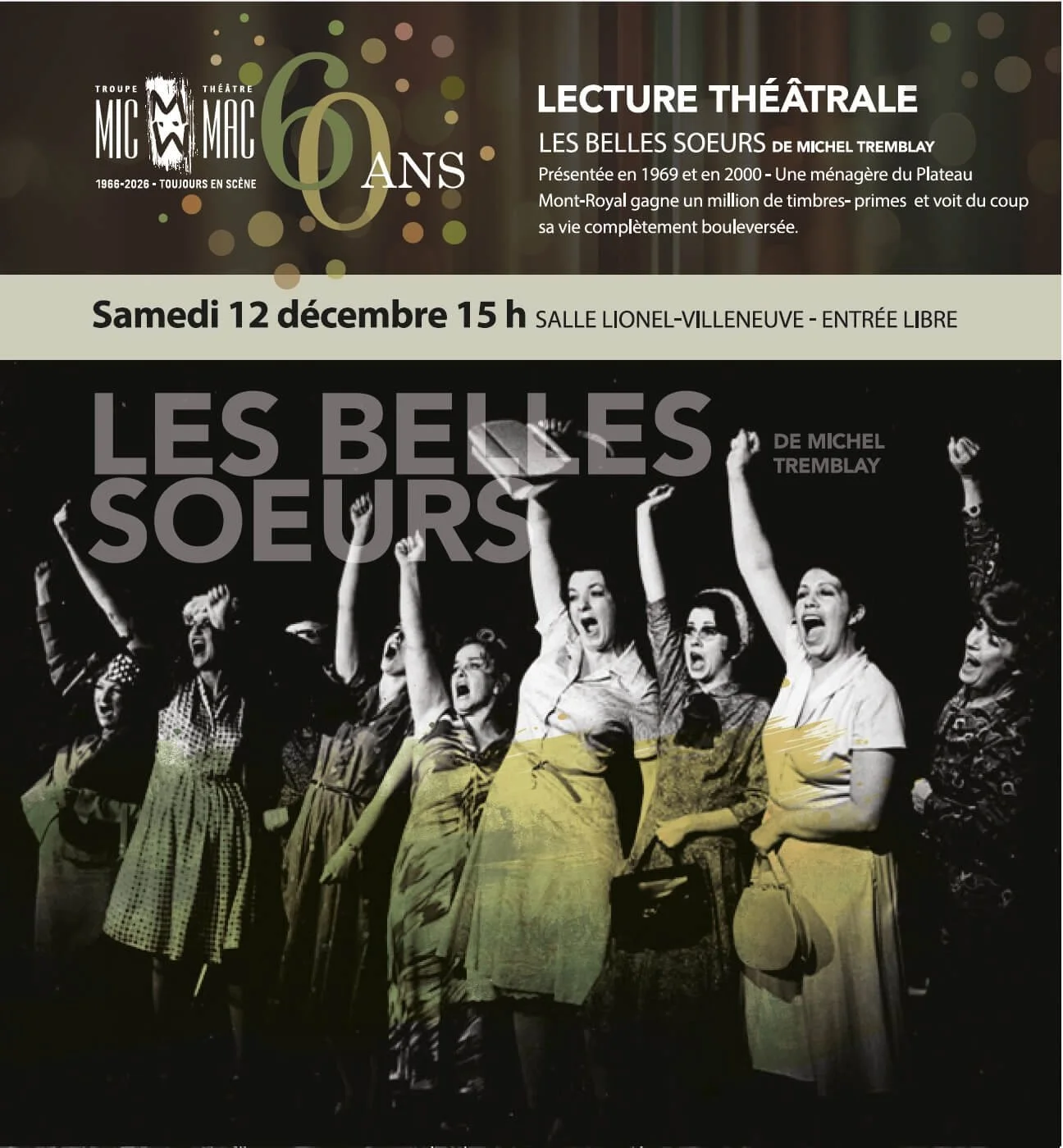 Lecture théâtrale - Les Belles-Soeurs