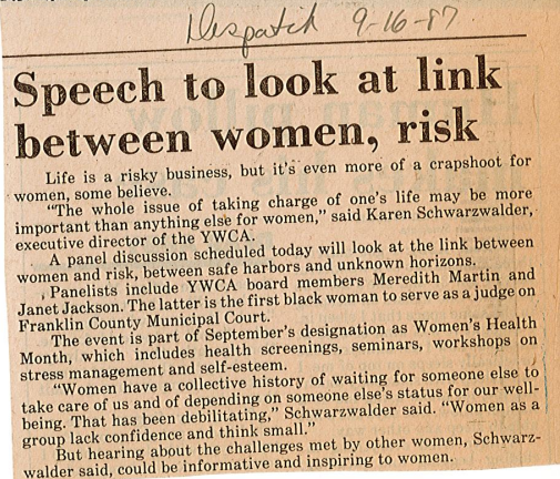 Columbus Dispatch article 1987