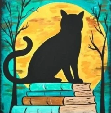 Cat and Moon