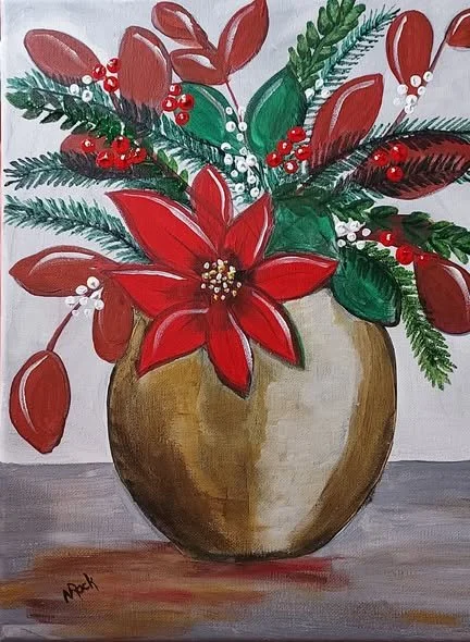 Poinsetta Vase