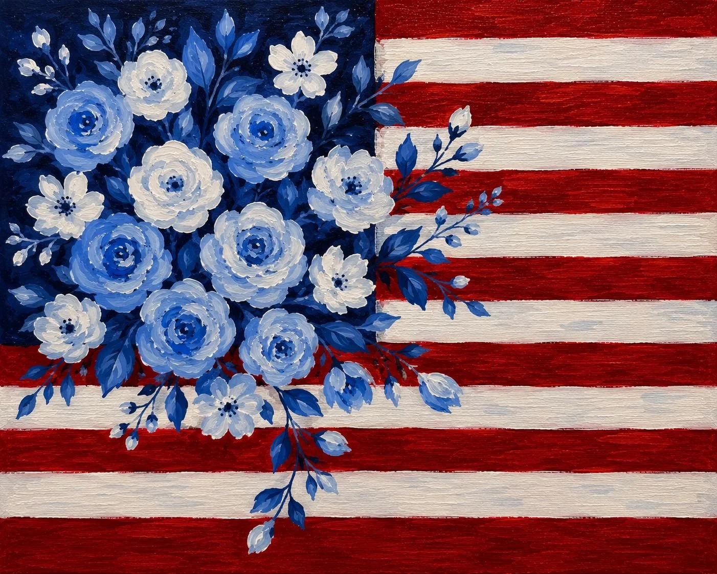 Americana Floral Flag