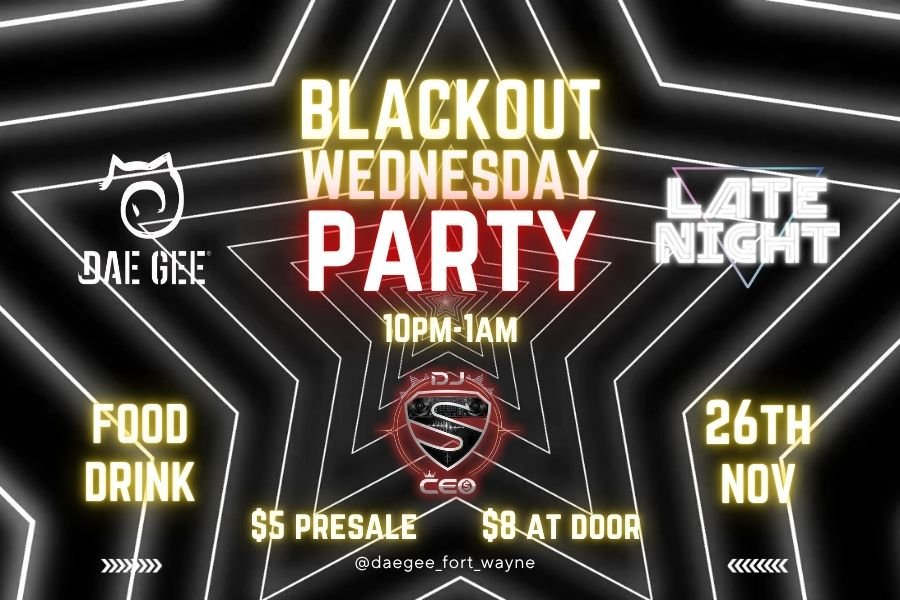 BLACKOUT WEDNESDAY RAVE