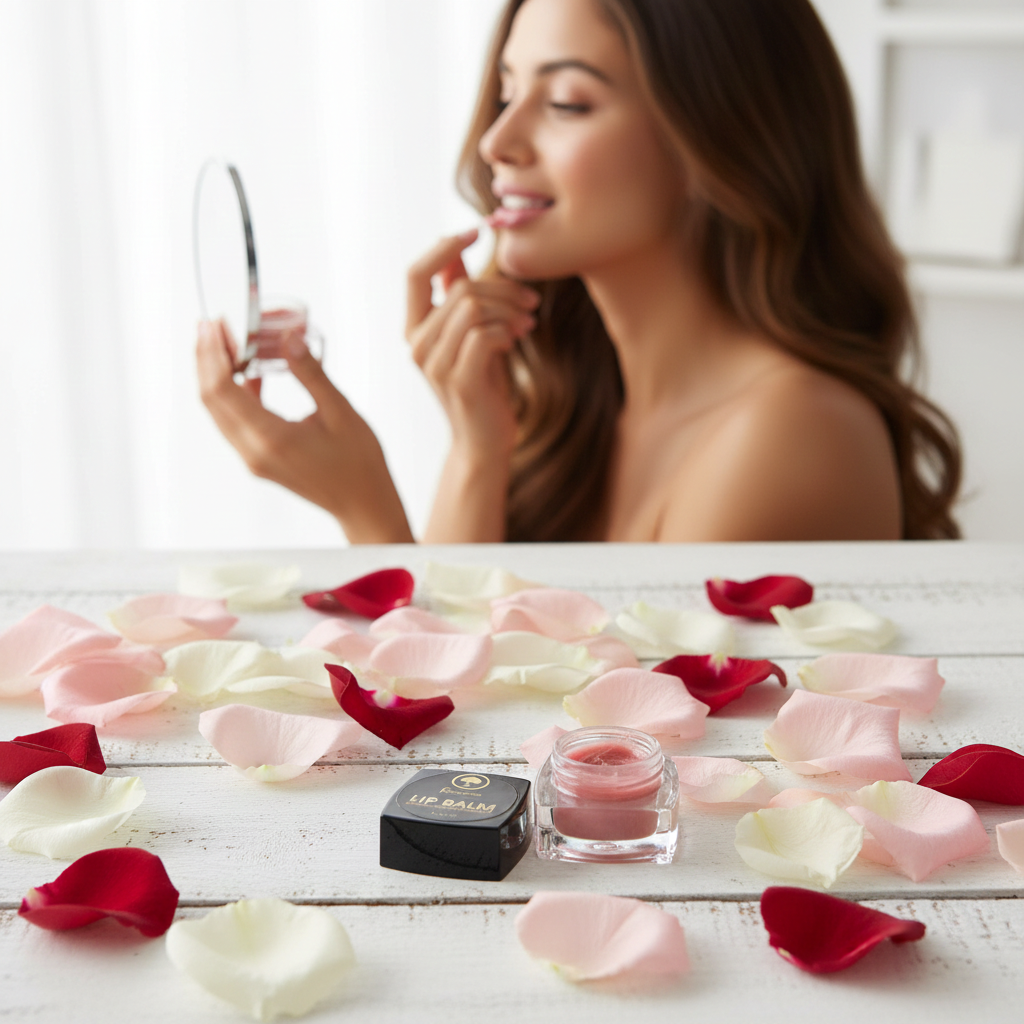 Aker-Fassi-Hydrating-Lip-Balm-model applying lip balm II.png