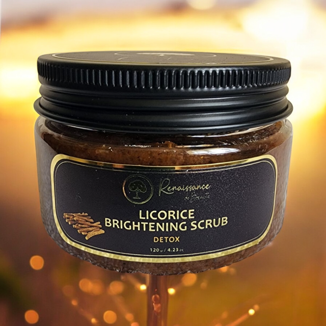 Renaissance de Beaute Licorice Brightening Scrub Detox Available at Renaissance de Beaute