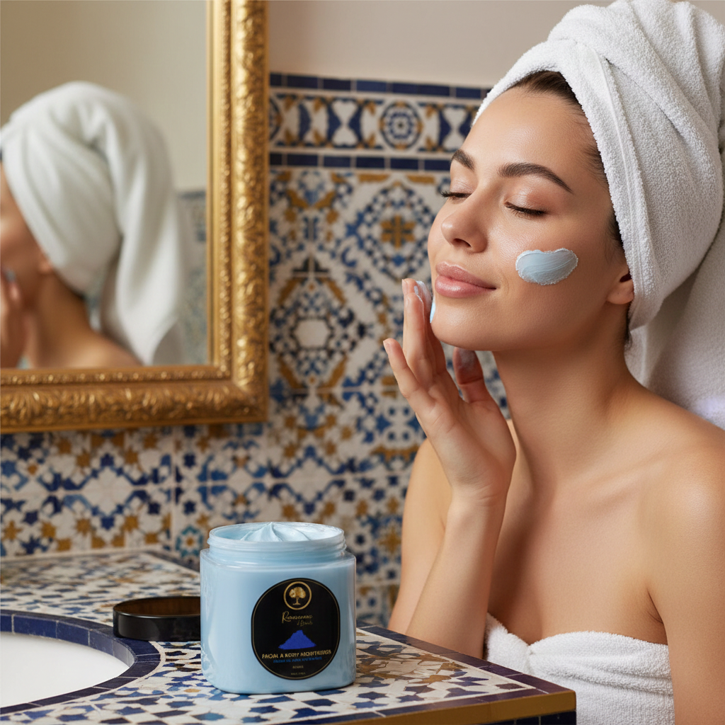 Nila-Face-and-Body-Moisturizer-moroccan model applying nila cream 2.png