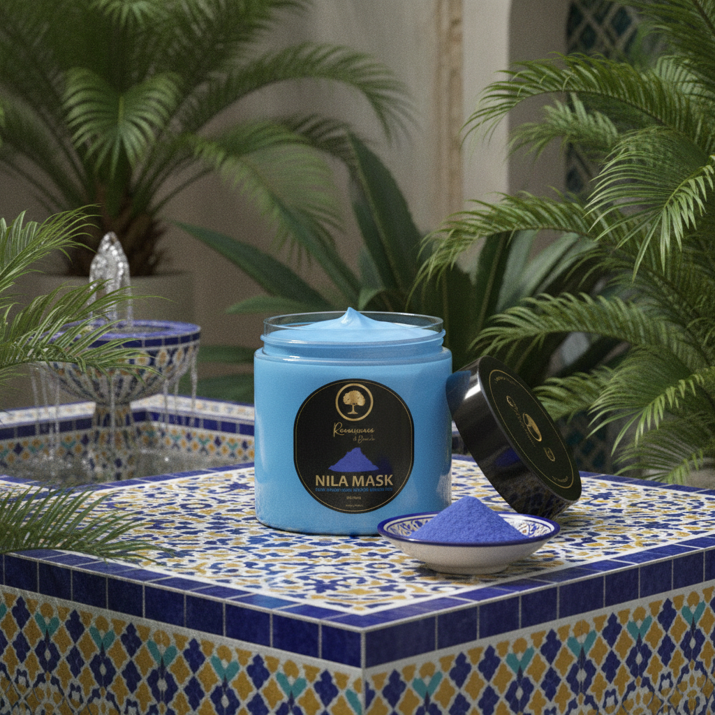 Renaissance-de-Beaute-~-Nila-Brightening-&-Nourishing-Mask- jar in a hammam 3.png