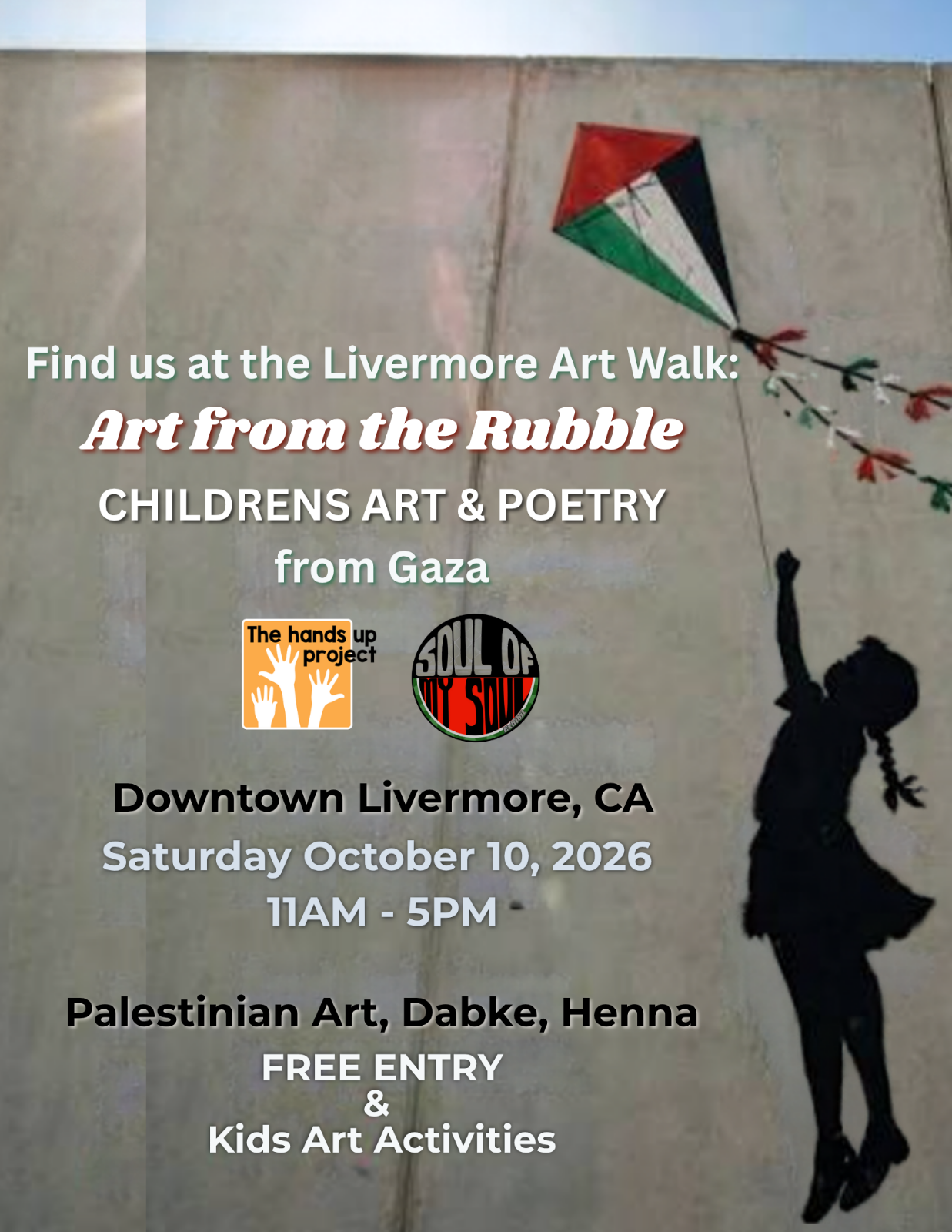 “Art from the Rubble” exhibit showcasing children's art and poetry in Gaza coming to Livermore Art Walk