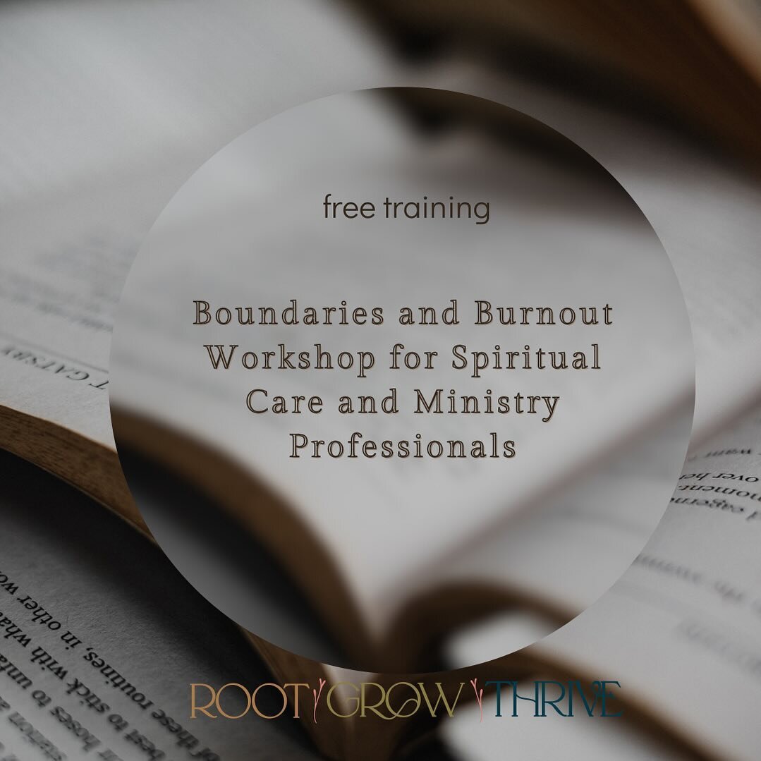 ✨Spiritual directors, ministers, holistic providers and chaplains&mdash;newest free training next week!✨
As a psychospiritual consultant, boundary management and health is the #1 issue I hear about. Folks constantly have concerns about how to maintai