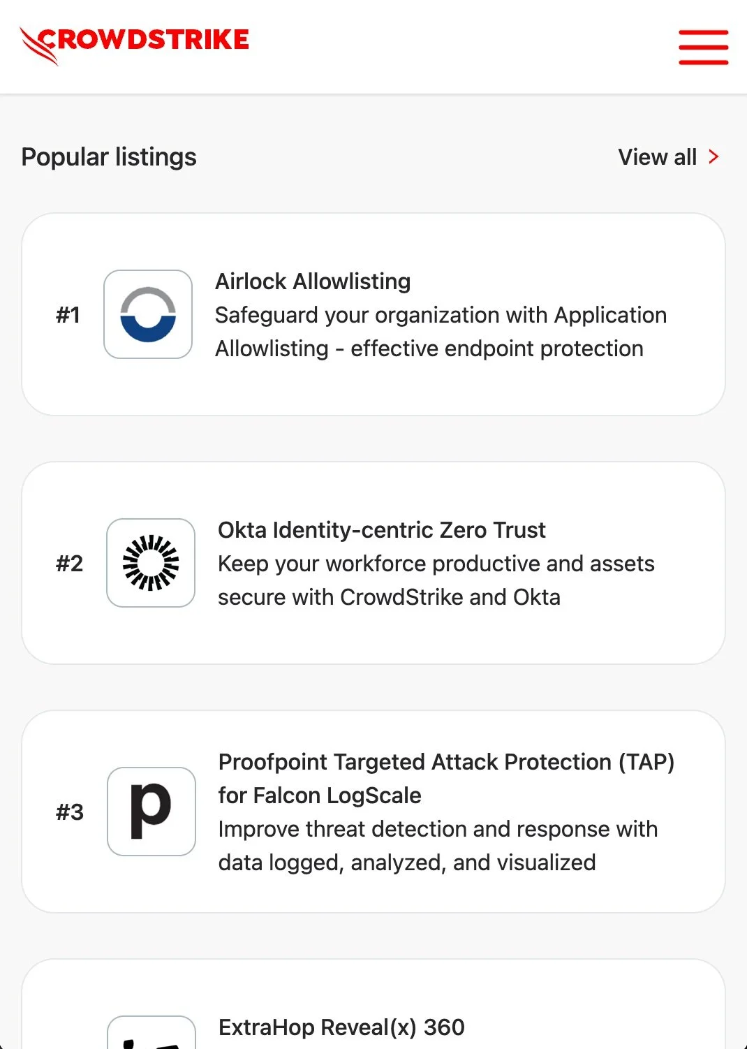 We built CrowdStrike's store site to give people modern eCommerce functionality and a mobile-friendly, familiar browsing experience.