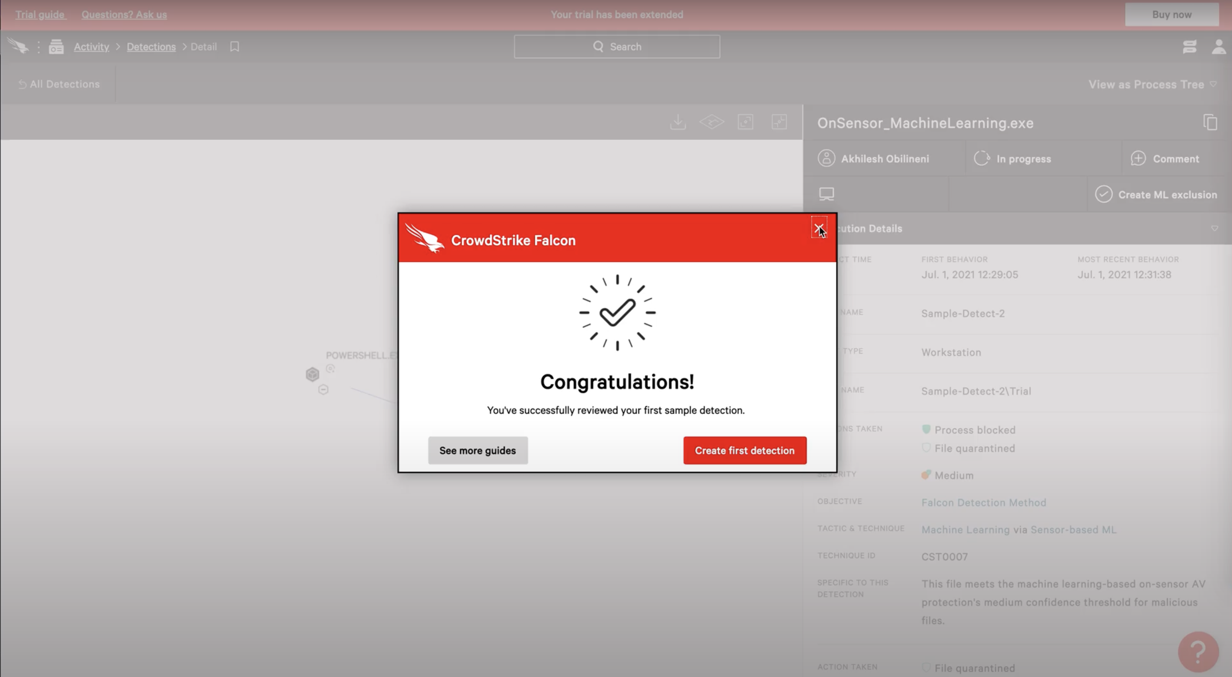 I also wanted to make sure users had solid confirmation of success and completion of each module along with a clear path to the next steps or additional information.