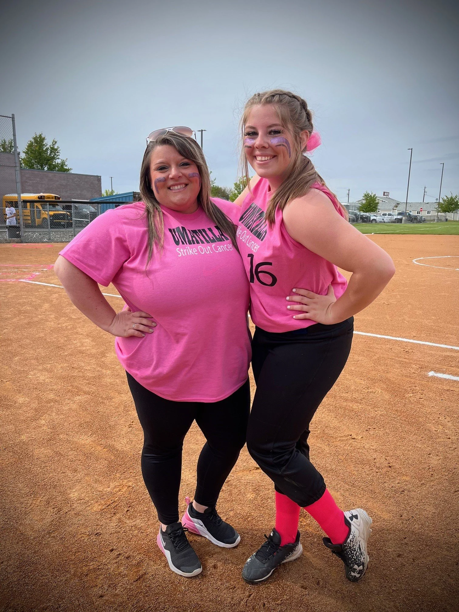 Jordan with one of the girls she coached