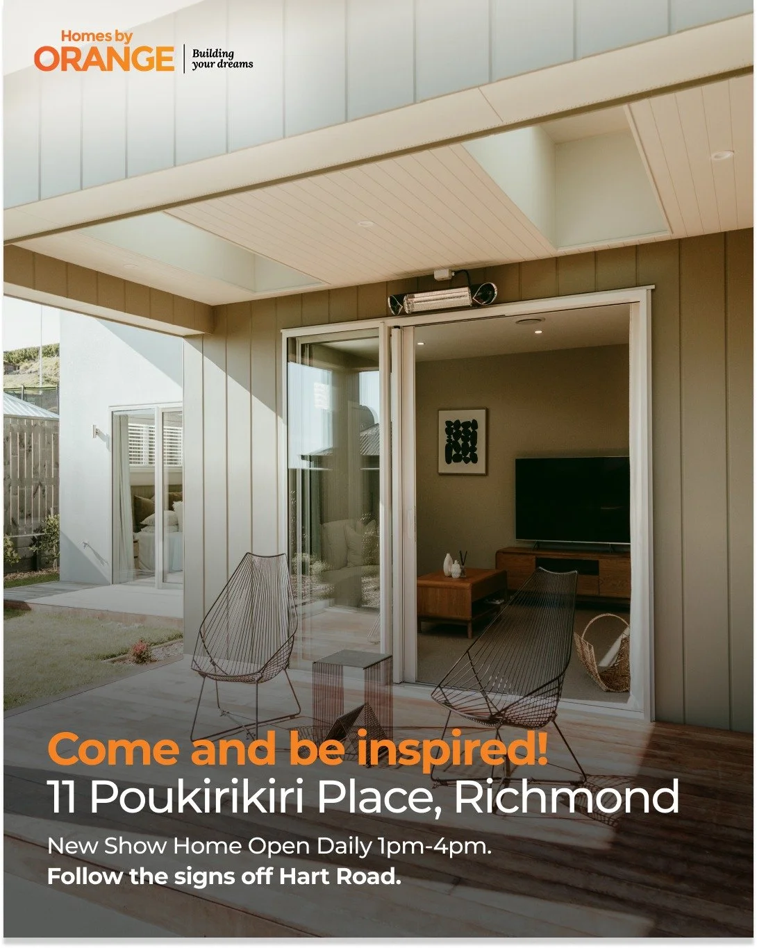 Show Home open daily 1&ndash;4pm, or by appointment.

We&rsquo;d love to see you &mdash; drop in during open hours or book a time that works for you.