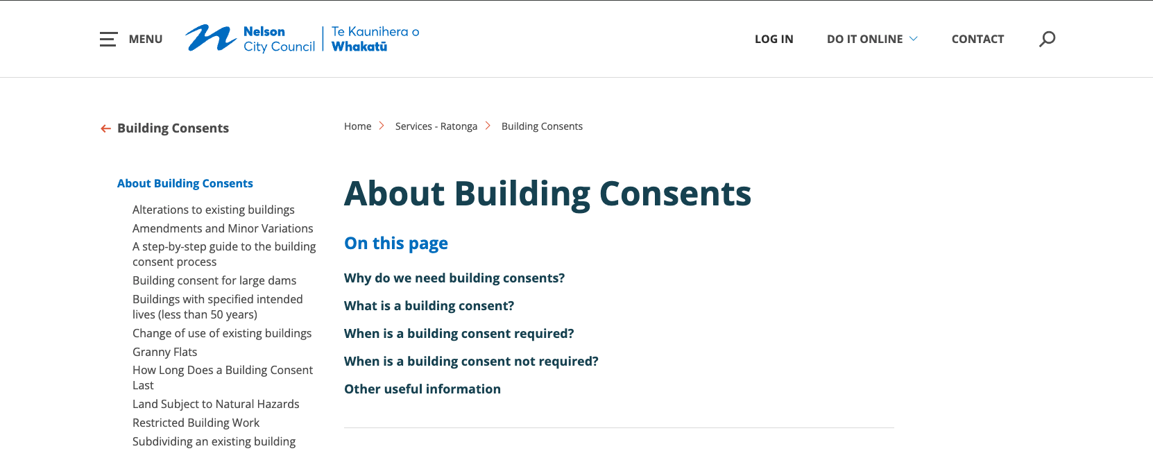 Nelson City Council Building Consents Page
