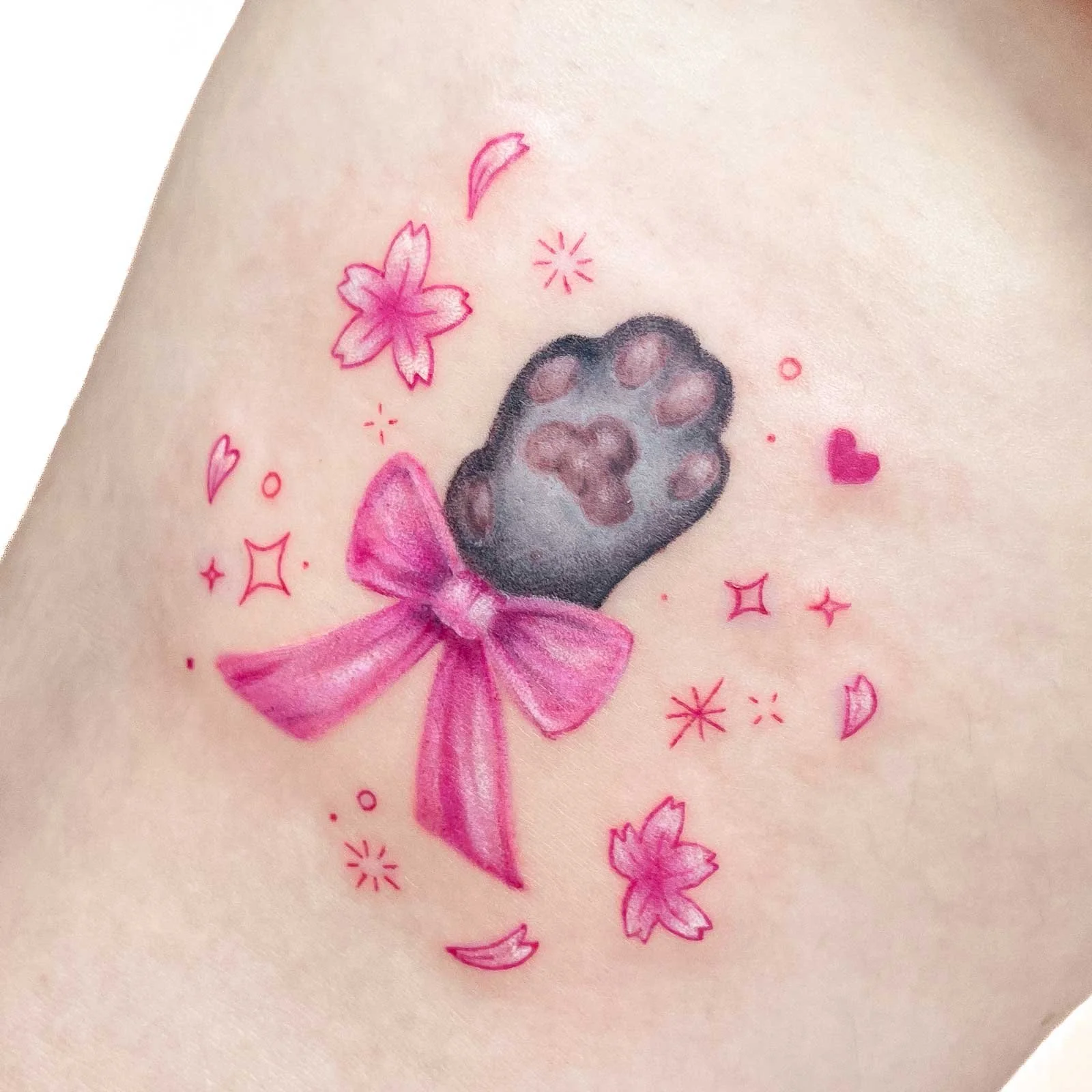 Cute, Kawaii cat paw- pet tattoo. Made in Dublin, Ireland