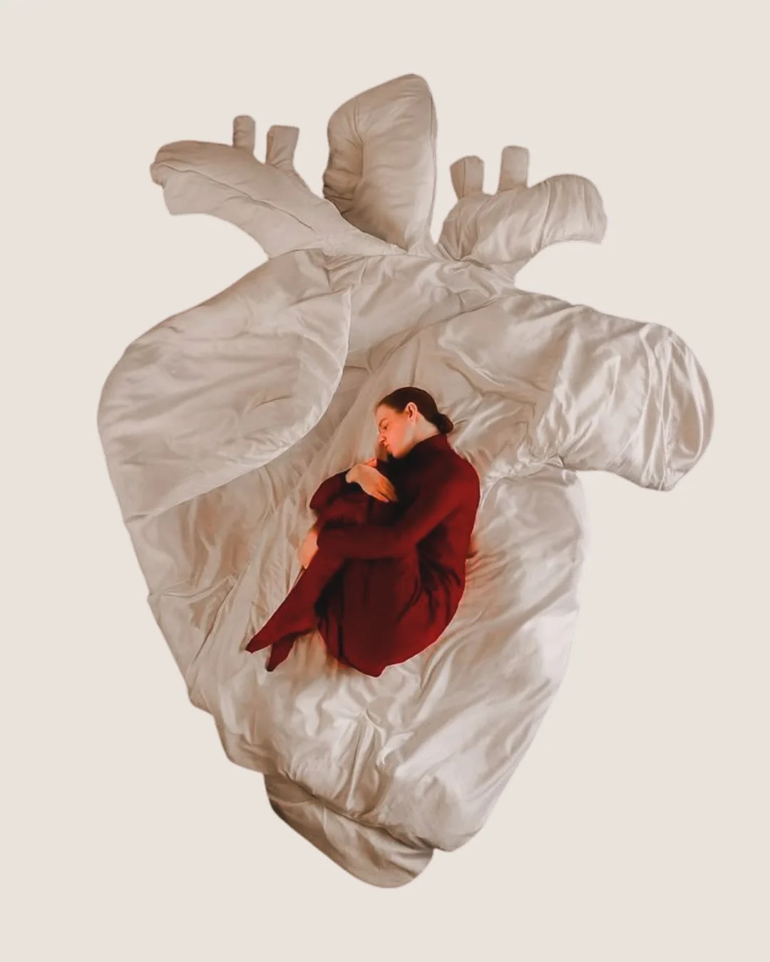 When we stop viewing the body as a machine to power down and begin to understand it as our physical form that needs to feel safe, held, and regulated, our relationship to sleep starts to make more sense.

Photo: Yulia Lys