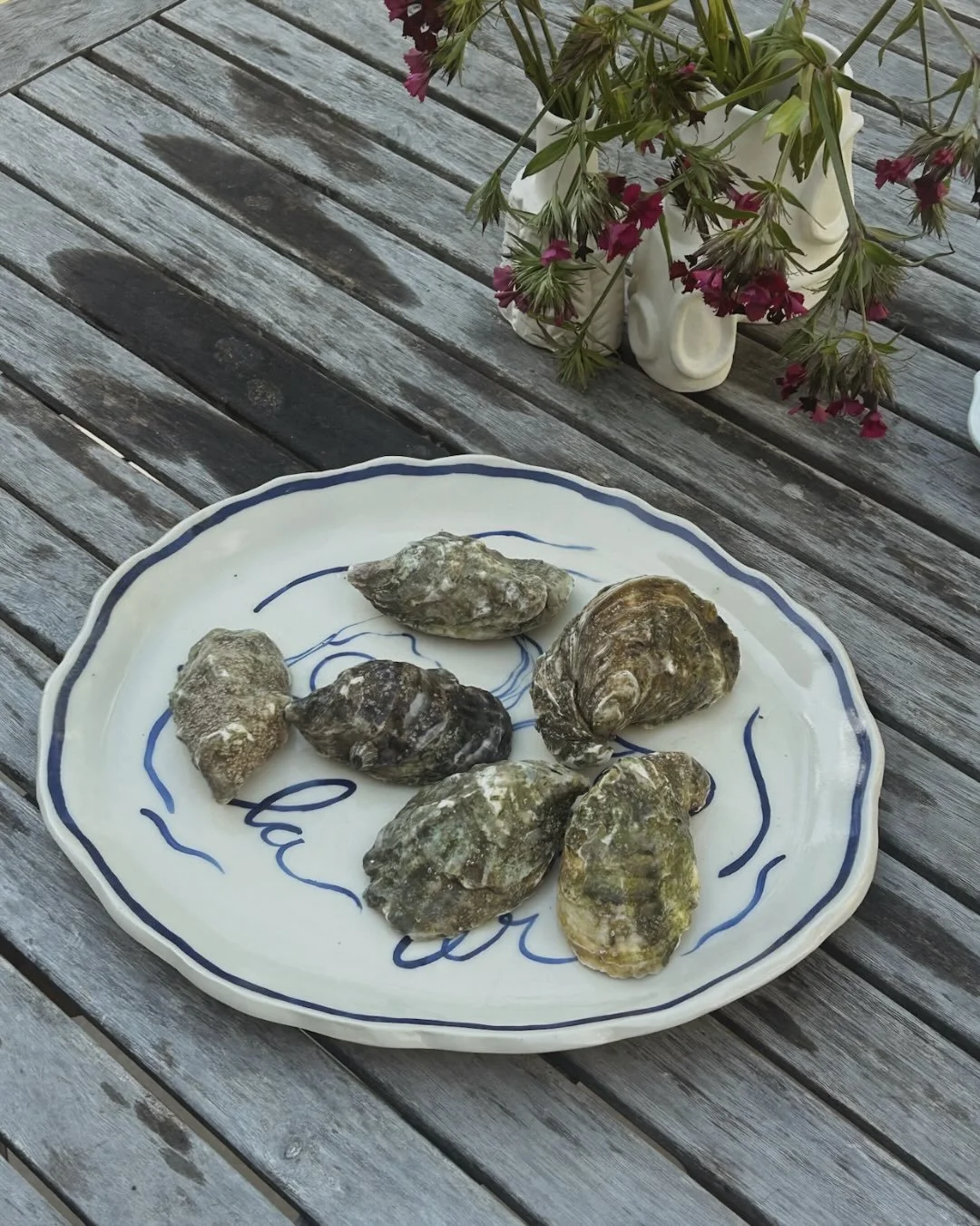 On Fridays I go to the farmer&rsquo;s market for oysters (and things). A few months ago I got the urge to learn to shuck, so, as one does, a quick little Amazon order, and ou la, a shucking knife arrived at my doorstep 4:30am the next day.

Now of co