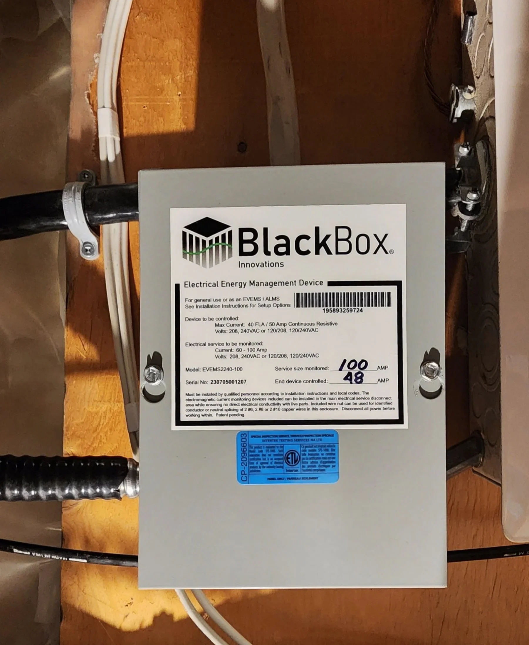 Black Box Load Controller for EV Charger