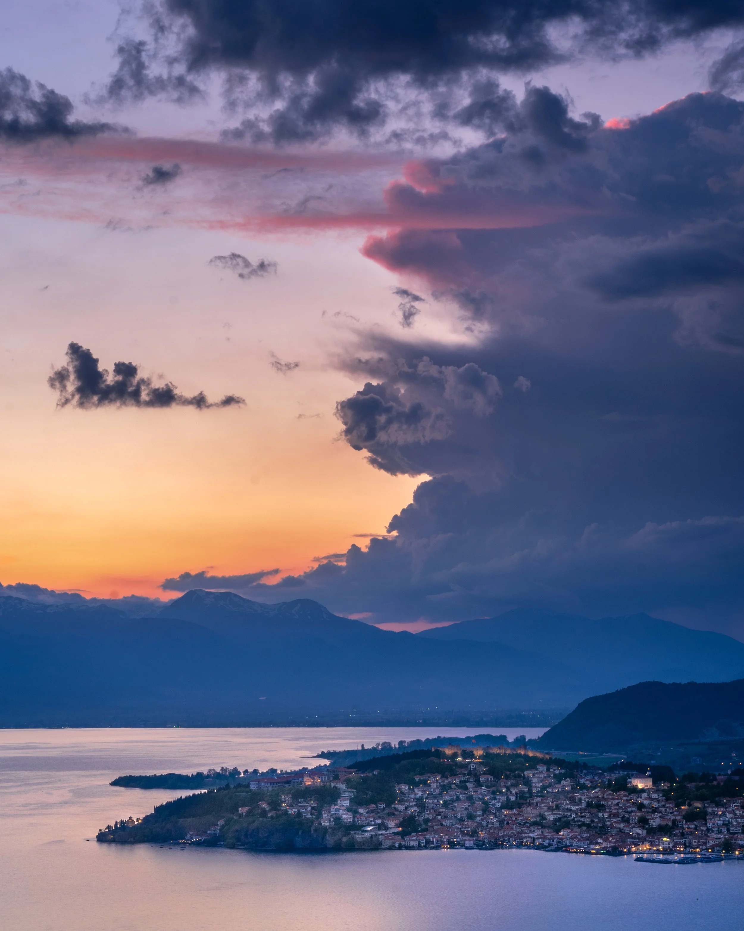 Colorful skies above Ohrid