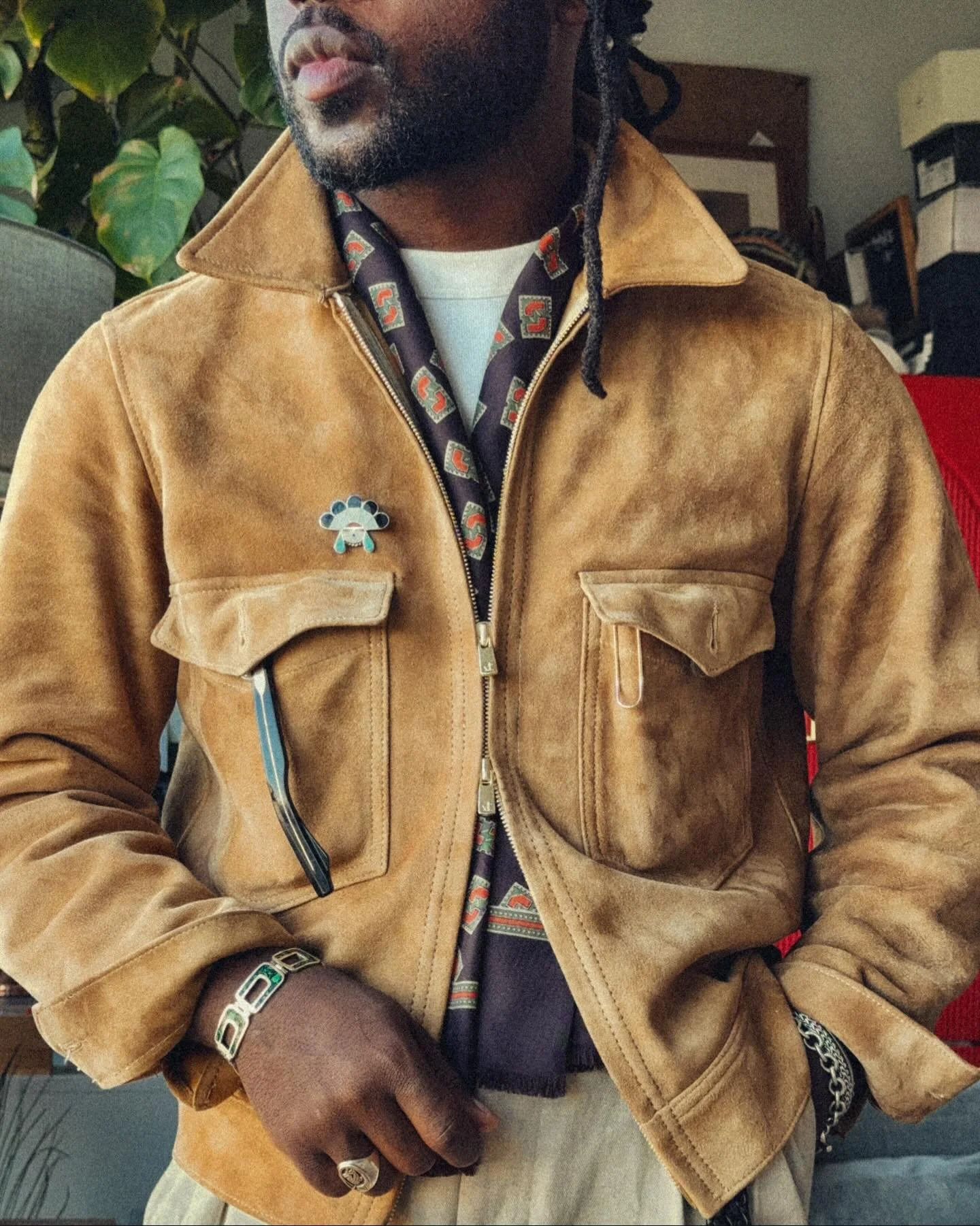 Found a permanent place for this vintage Hopi pin I got from from PATINA