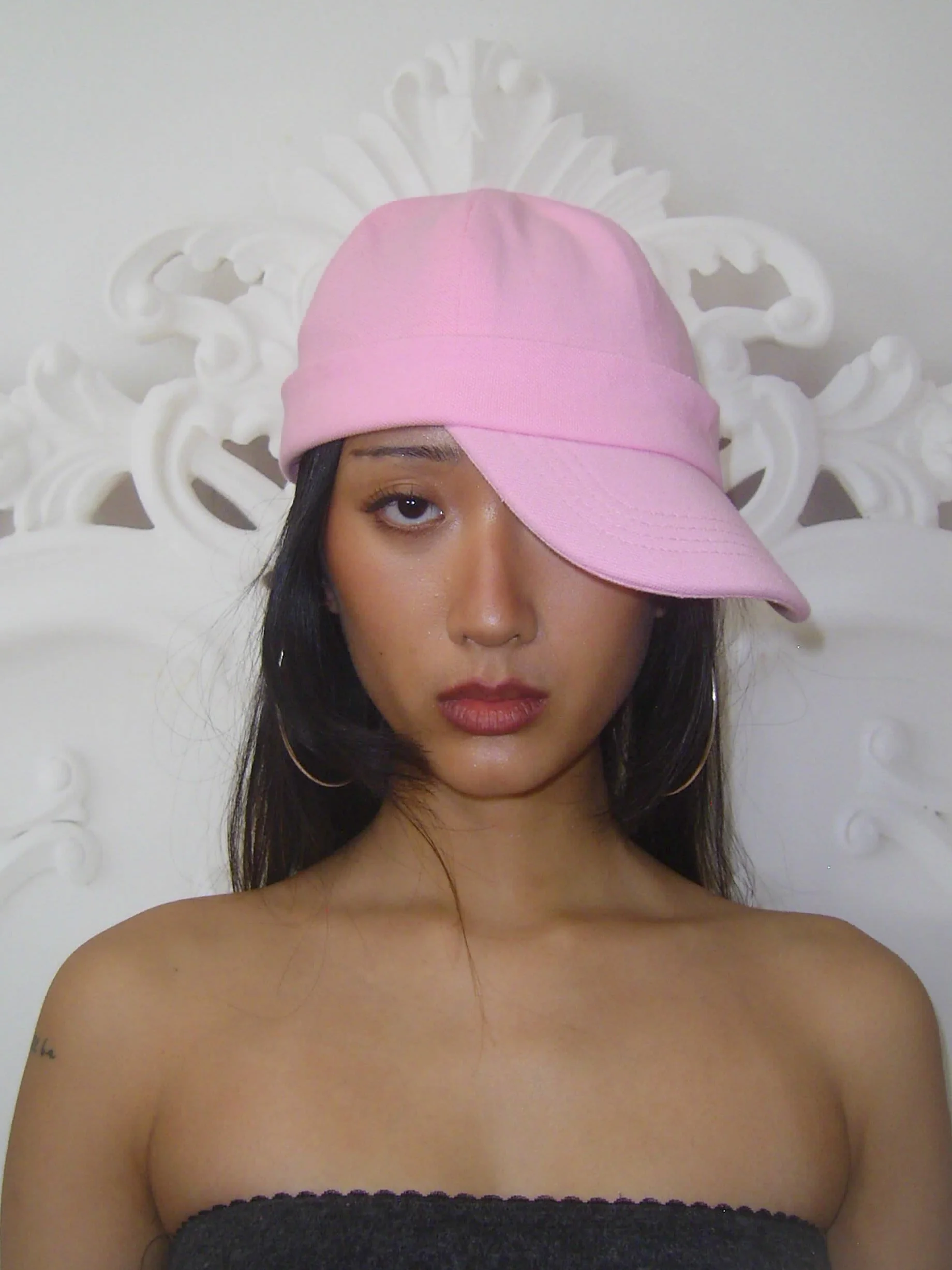 Pink Tilted Brim Hat