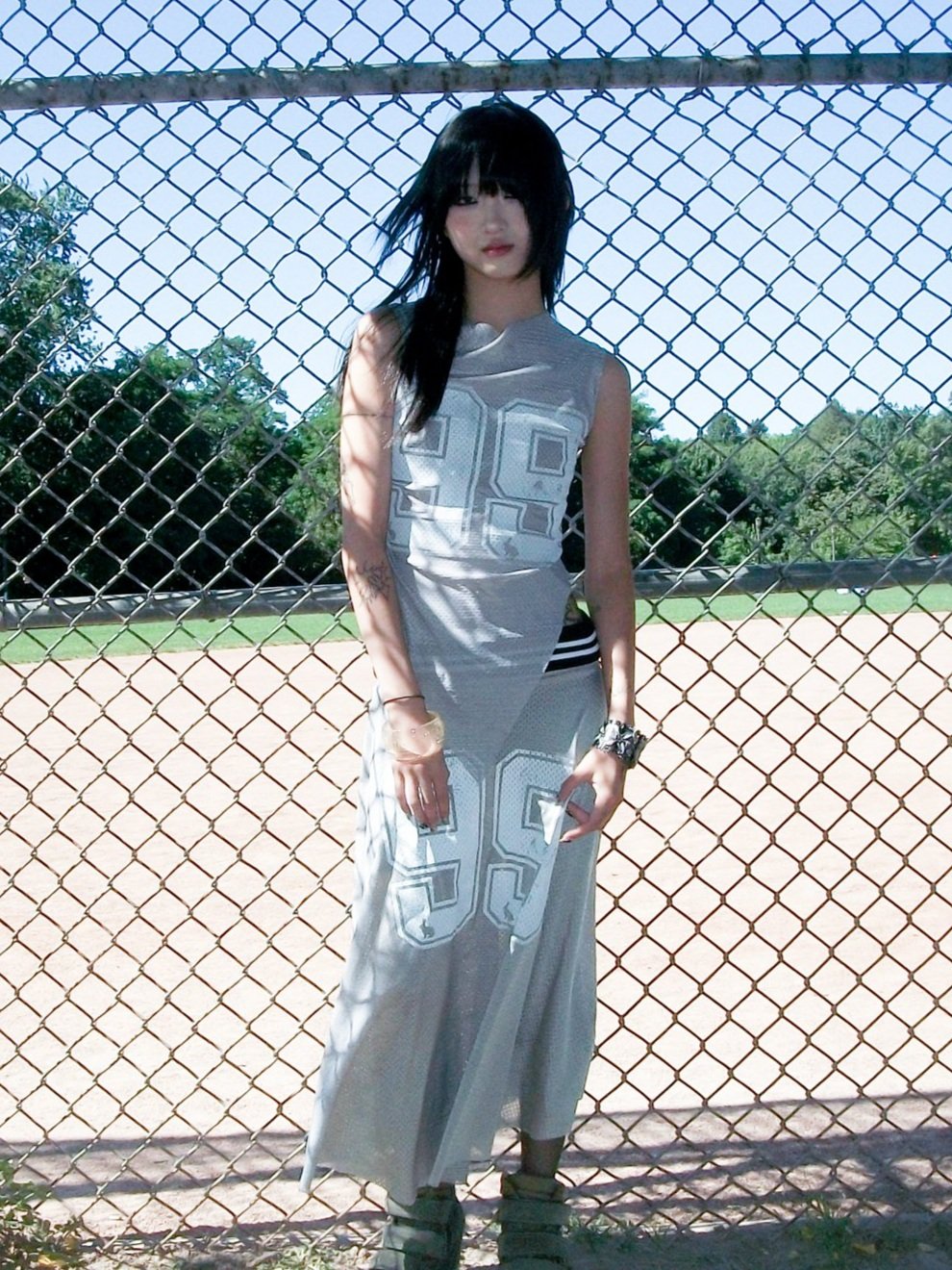 grey sporty skirt