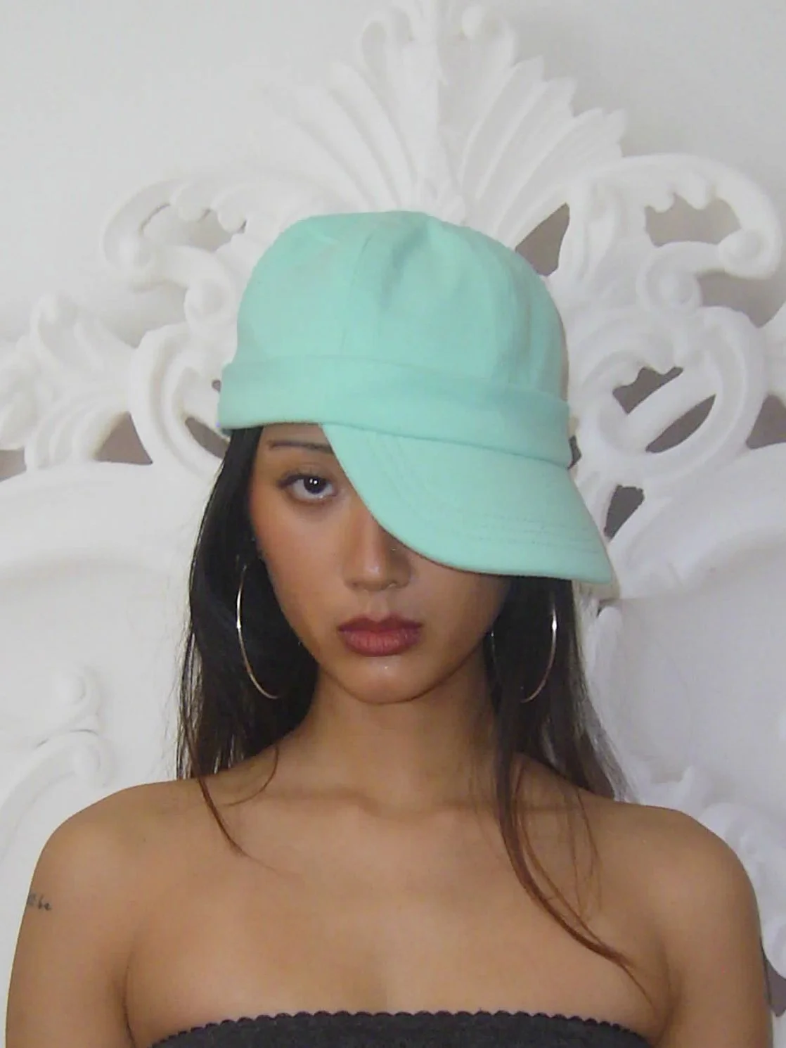 Teal Tilted Brim Hat