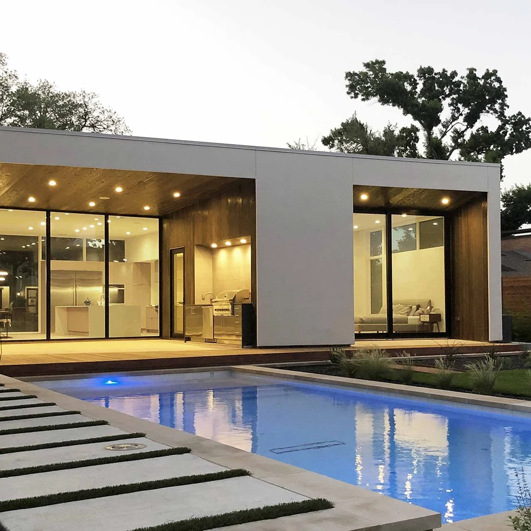 Preston Hollow minimal modern home pool