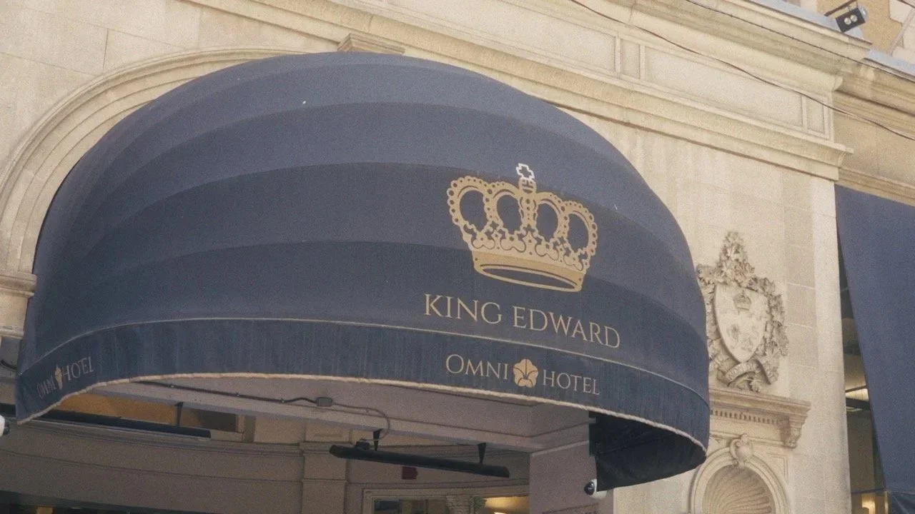 Omni King Edward Hotel entrance awning Toronto