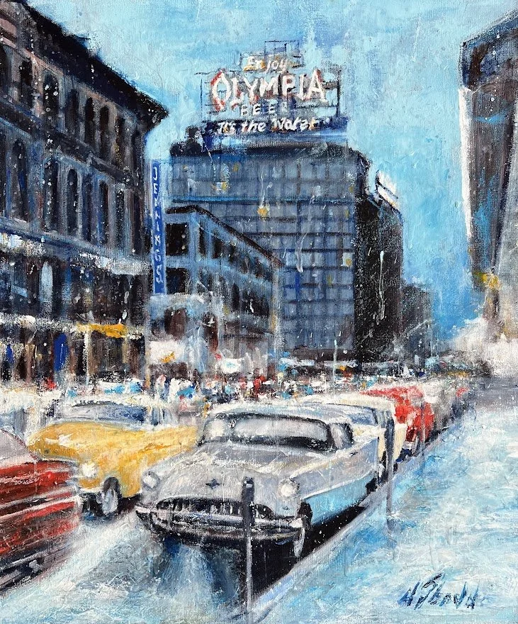 It's the Water
20" x 24" acrylic on canvas, framed
$400