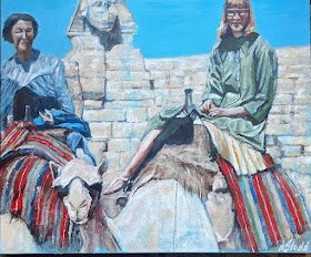 Edith and Deische
24" x 20" acrylic on canvas