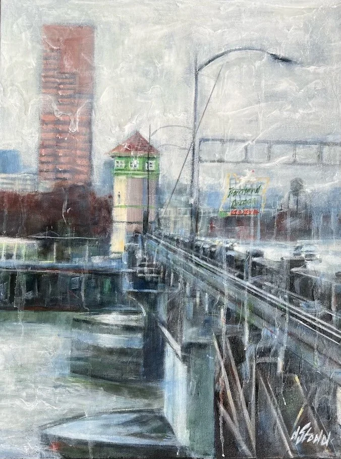 Burnside Bridge in Winter
18" x 24" acrylic on canvas
- SOLD -
