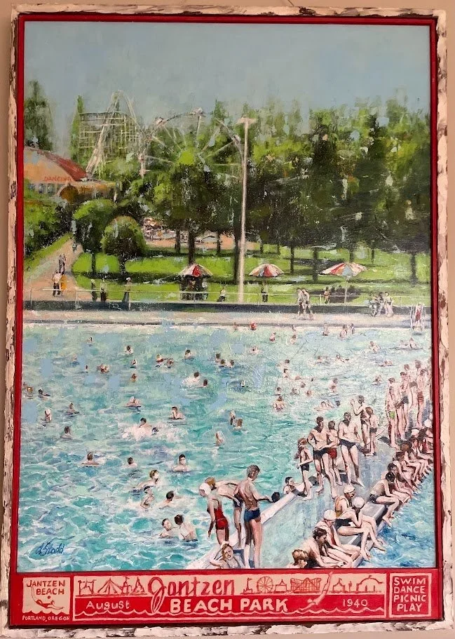 Jantzen Beach 1940
32" x 46" acrylic on canvas, framed
- SOLD -