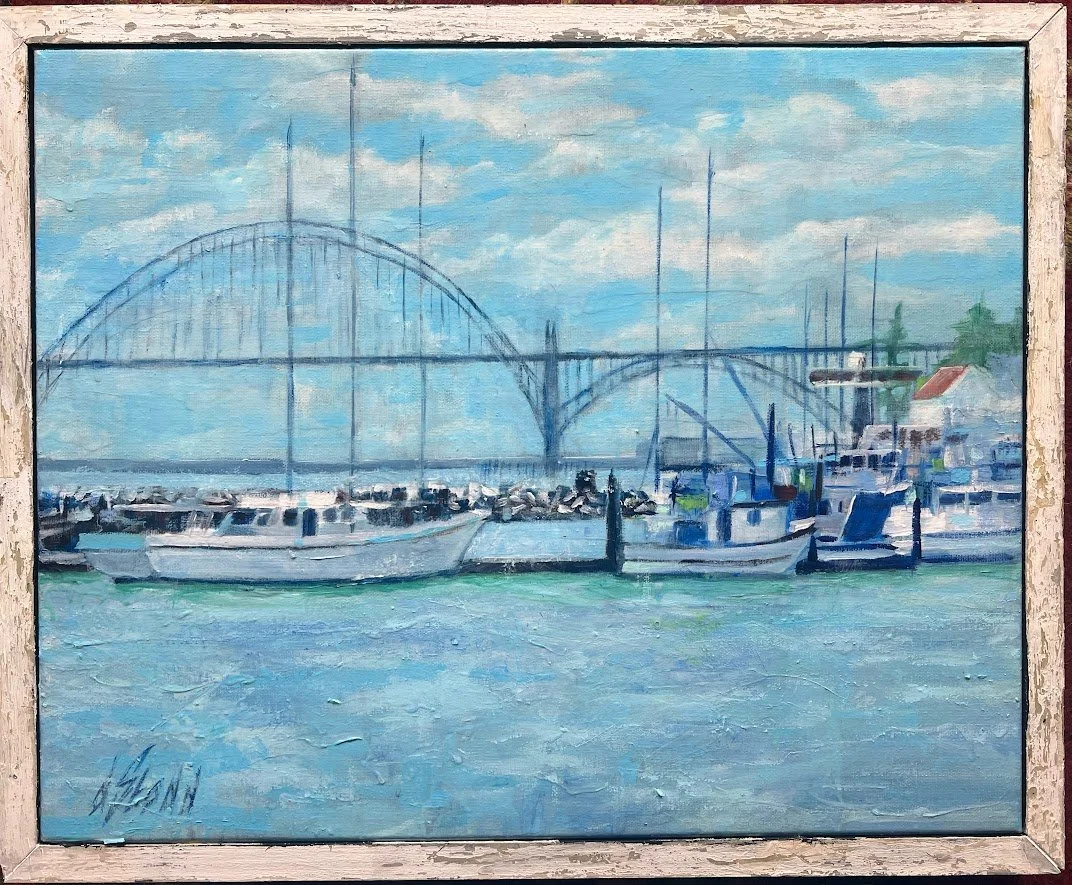 Forever Blue
20" x 16" acrylic on canvas, framed
$350