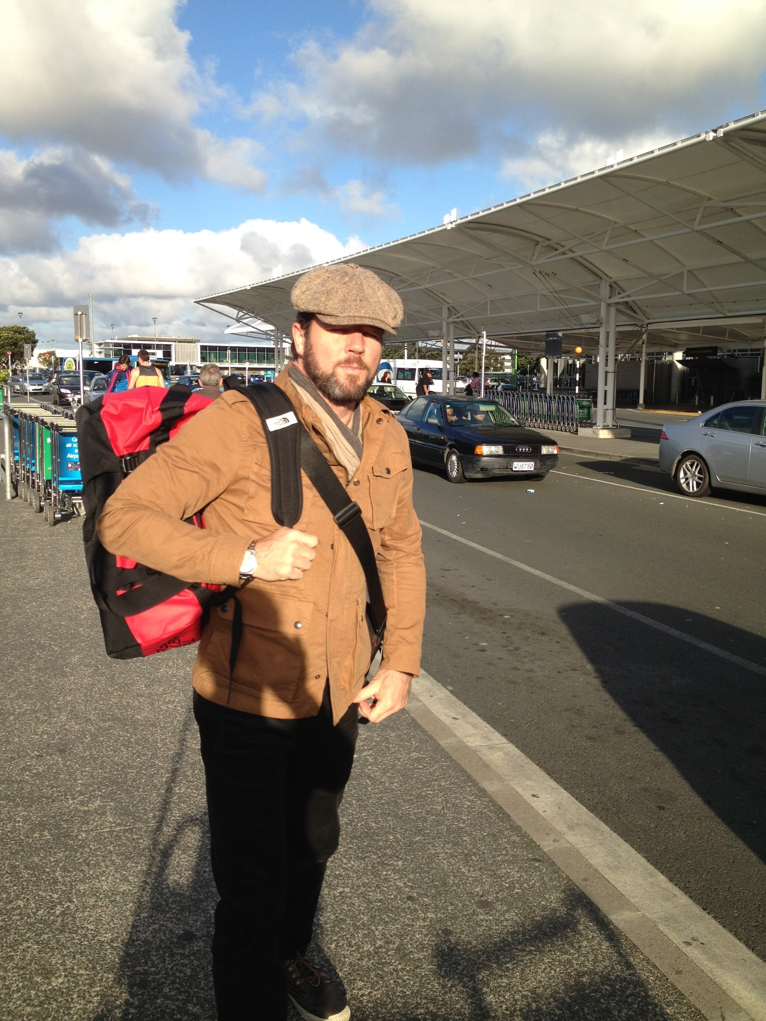 2011 En route to New York to work out how to photograph strangers holding a white rose for his new project, Peace in 10,000 Hands.