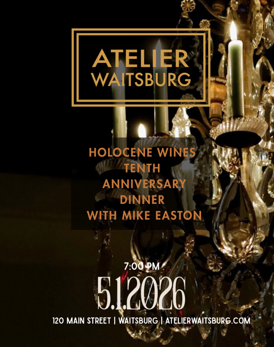 HOLOCENE WINES 10TH ANNIVERSARY DINNER