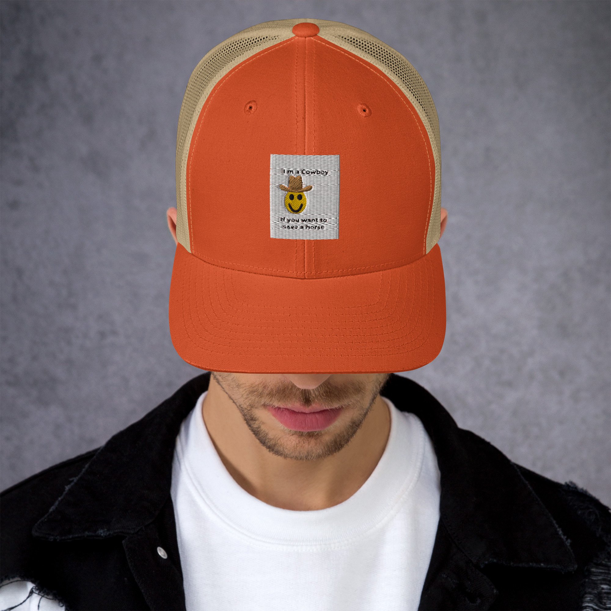 retro-trucker-hat-rustic-orange-khaki-front-667c9735a7abe.jpg