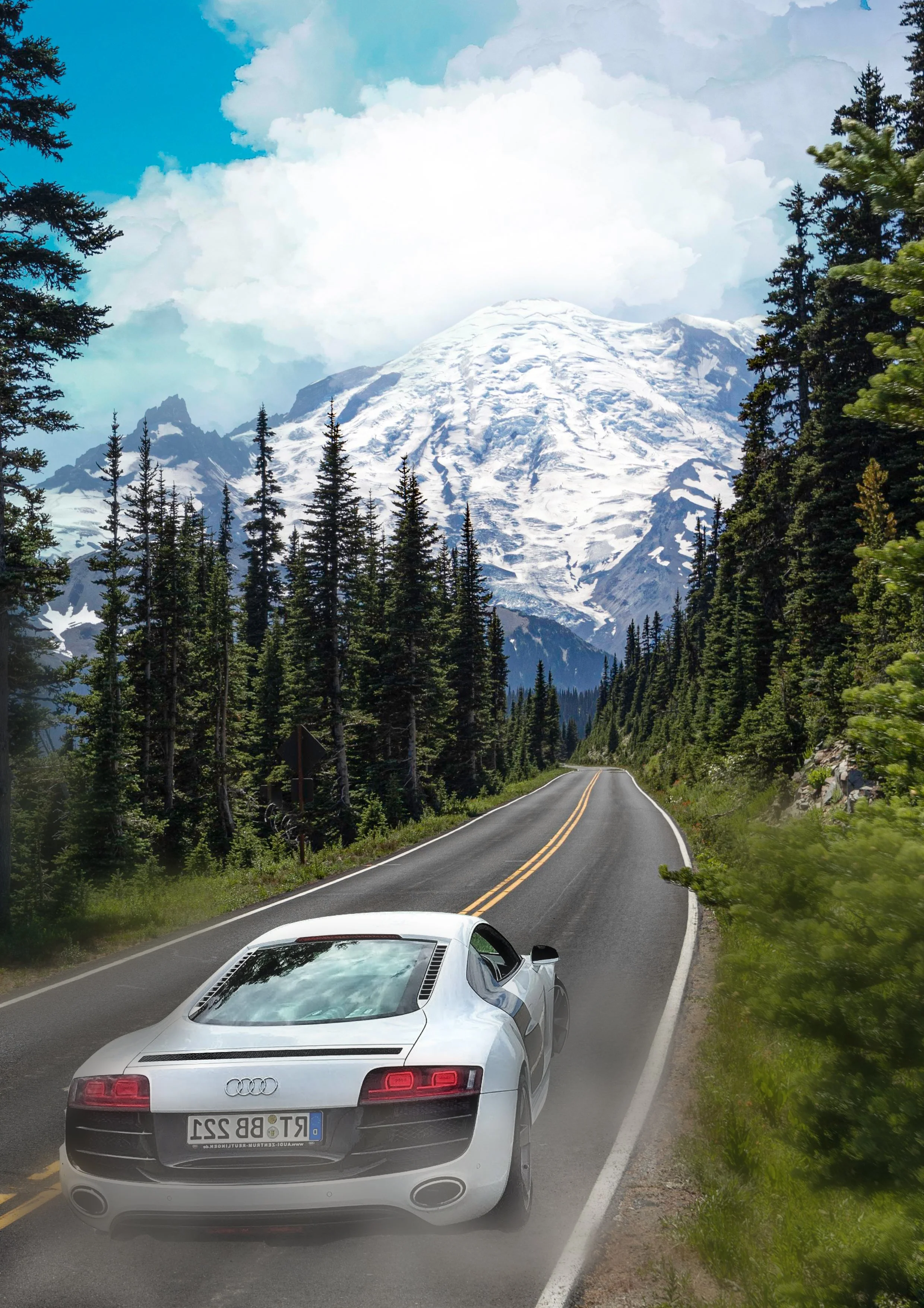 manipulated sports car in beautiful landscape assignment.jpg
