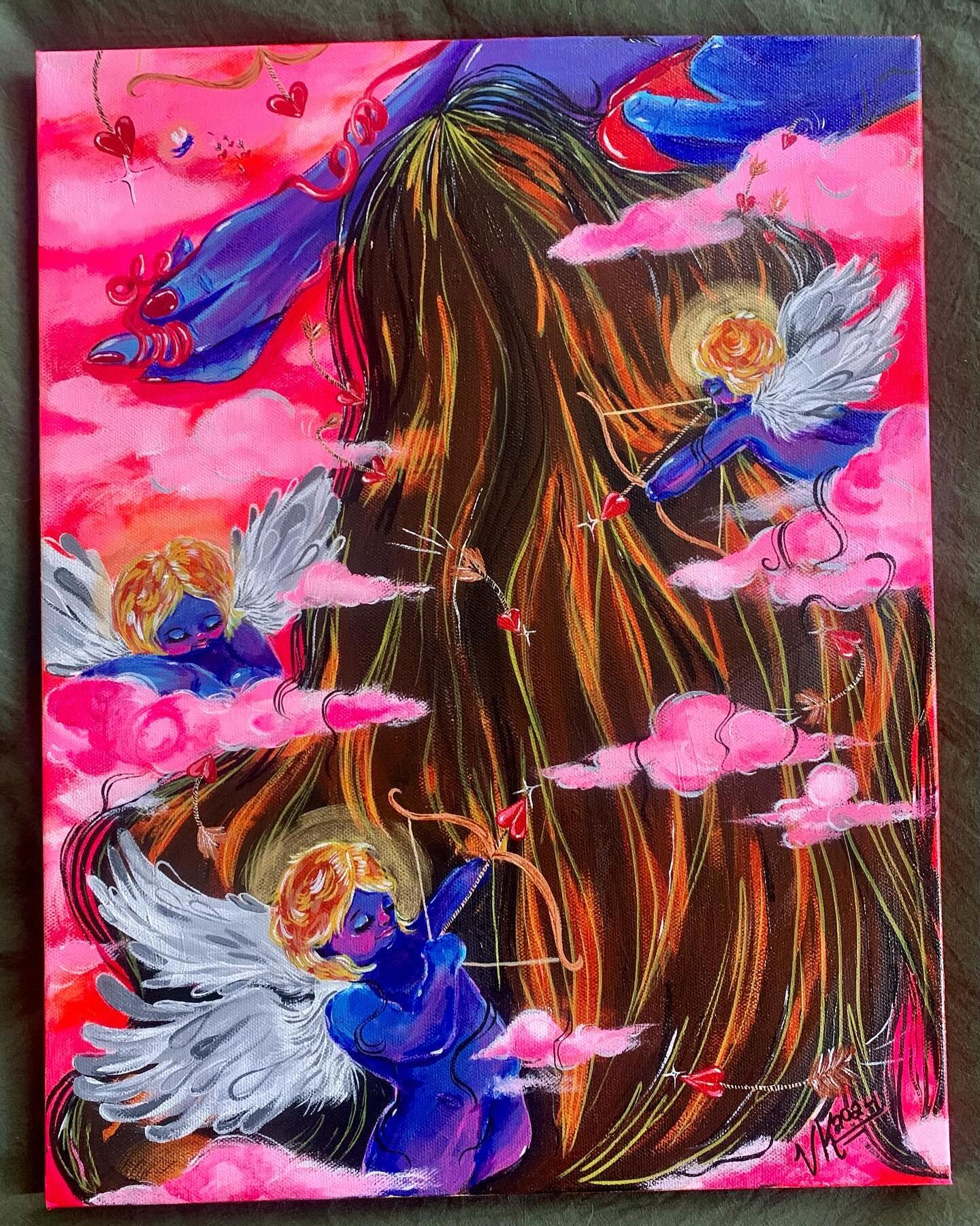 &ldquo;It&rsquo;s For You&rdquo;
14&rdquo;x18&rdquo;
Acrylic on canvas 
.
Inspired by @queenofheartsglobal for the 2024 show, GOT HEART💘 open for viewing NOW. 
Check out this piece and many others that are sure to give you that warm fuzzy feeling 
.