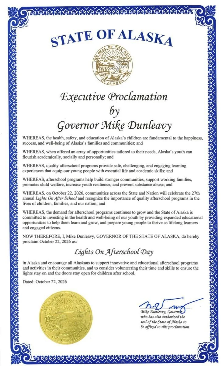 Governor's proclamation for lights on Day.