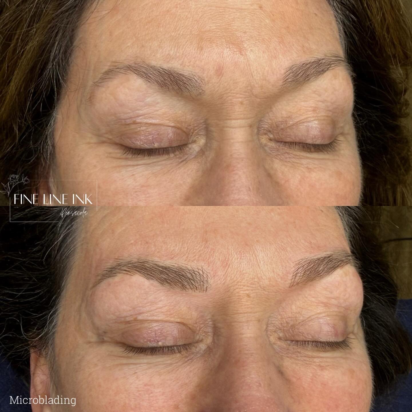 This client wanted as natural as possible and decided to stick with just hair strokes for this appointment!! 

The color and subtle enhancement is everything 😍

#browtattoo#pmu#browpermanentmakeup#pensacolabrows