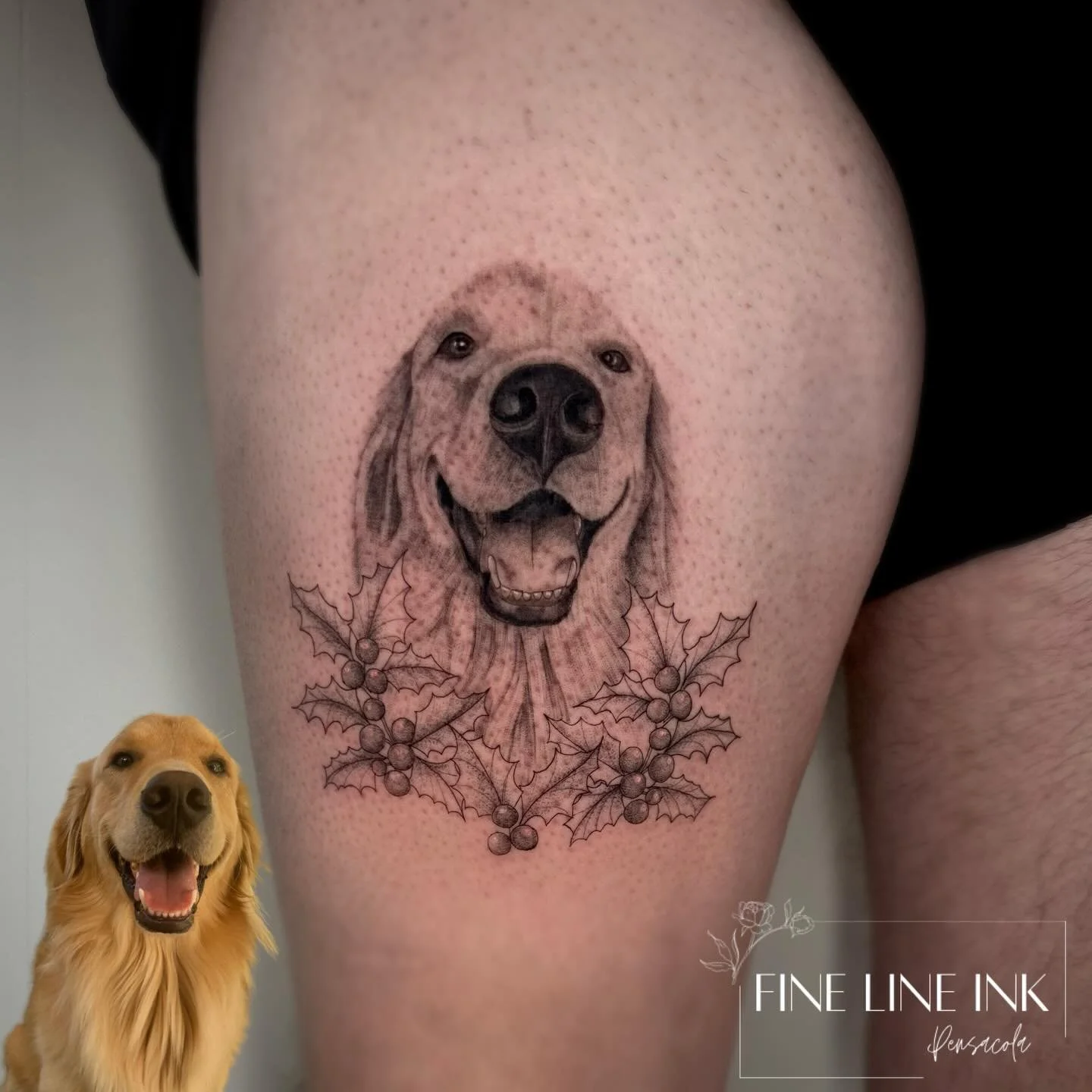 We finished his boy today, framed in his birth flower, to sit alongside his sister we did earlier this year 🐾

Love the fur baby portraits 🥰

#finelinetattoo#pensacolatattoo#petportraitpettattoorealismtattoo