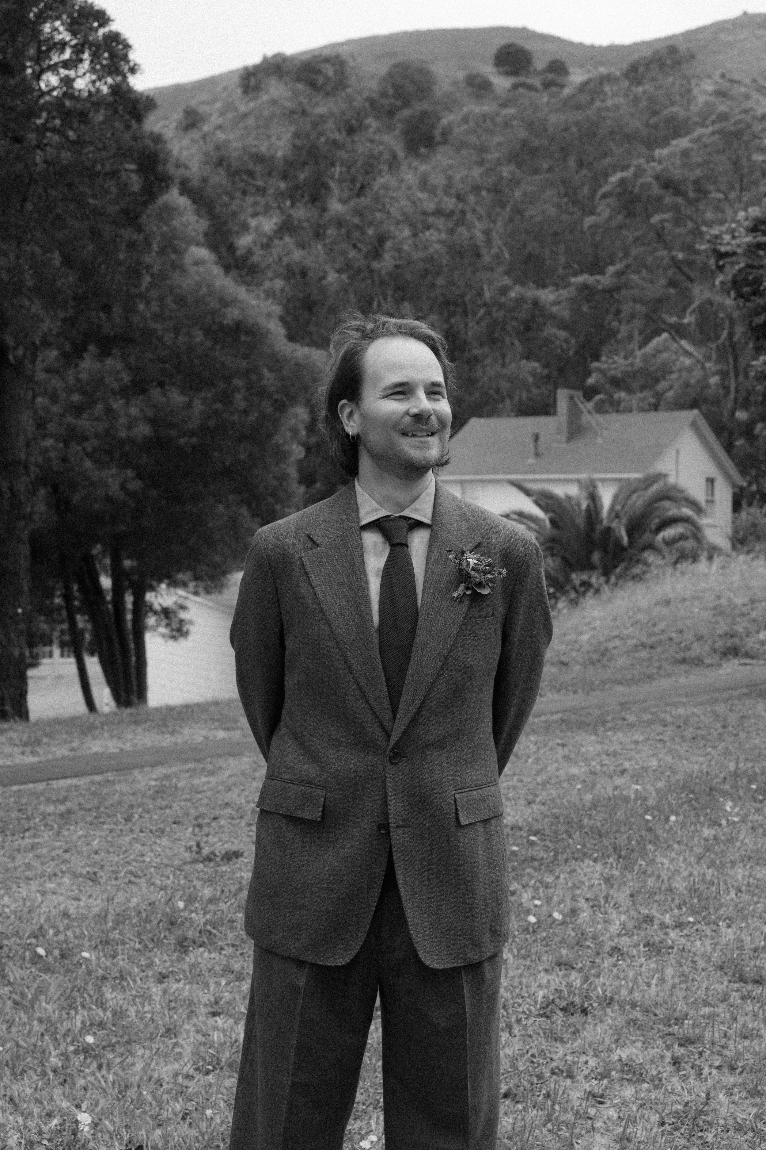 An elopement at Marin County Civic Center in Northern California. Film wedding photography by California Wedding Photographer, Eunice Beck.