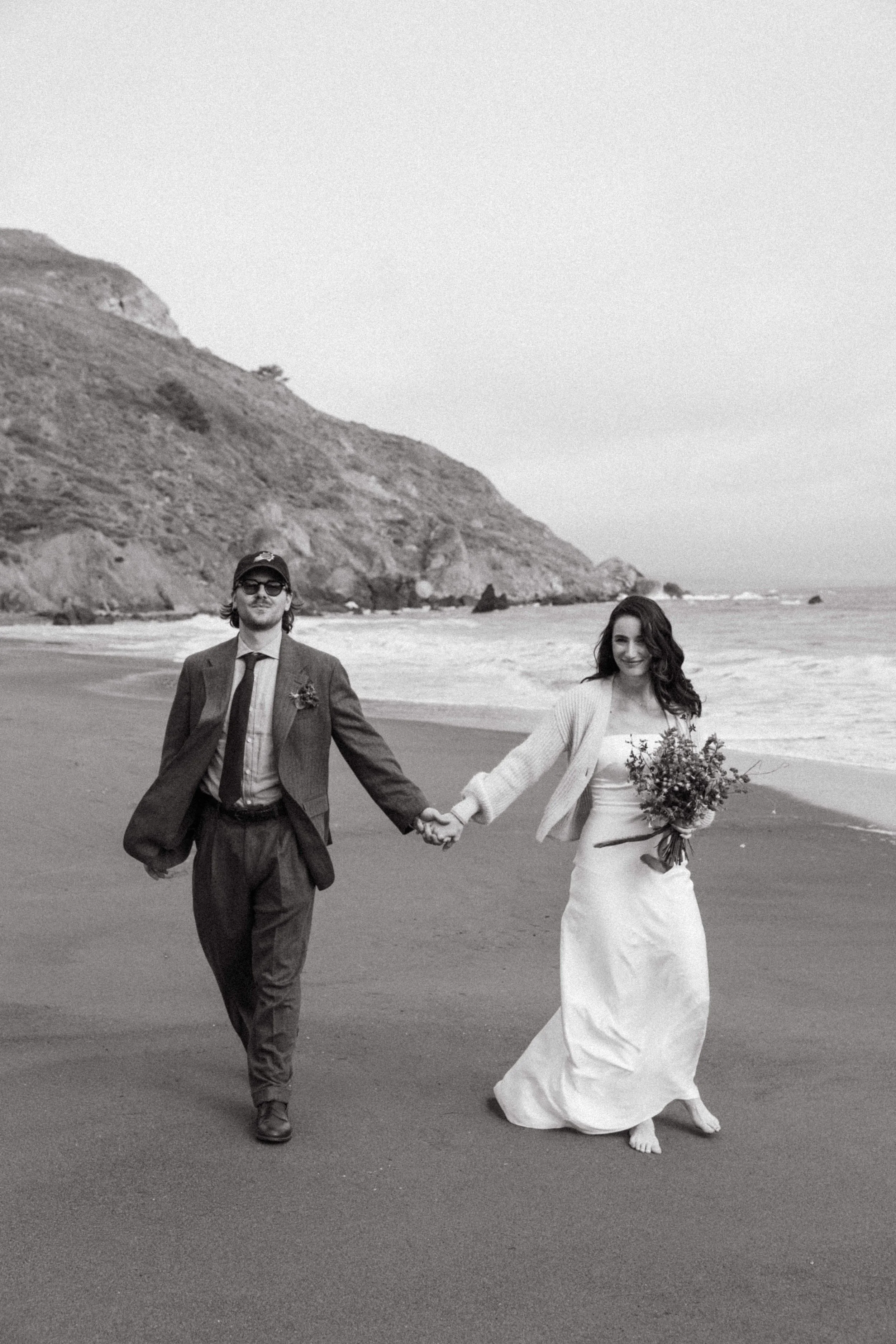 An elopement at Marin County Civic Center in Northern California. Film wedding photography by California Wedding Photographer, Eunice Beck.