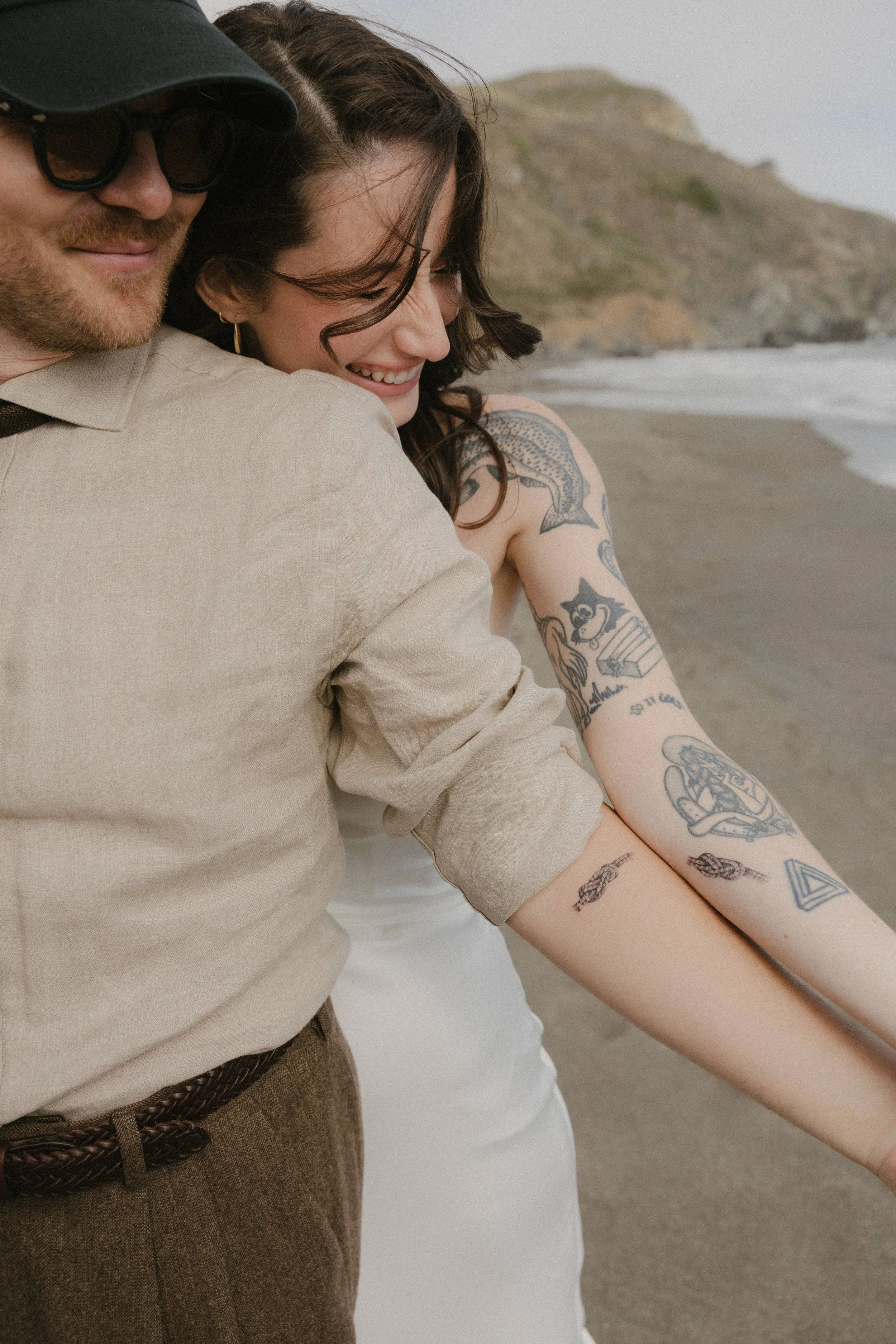 An elopement at Marin County Civic Center in Northern California. Film wedding photography by California Wedding Photographer, Eunice Beck.