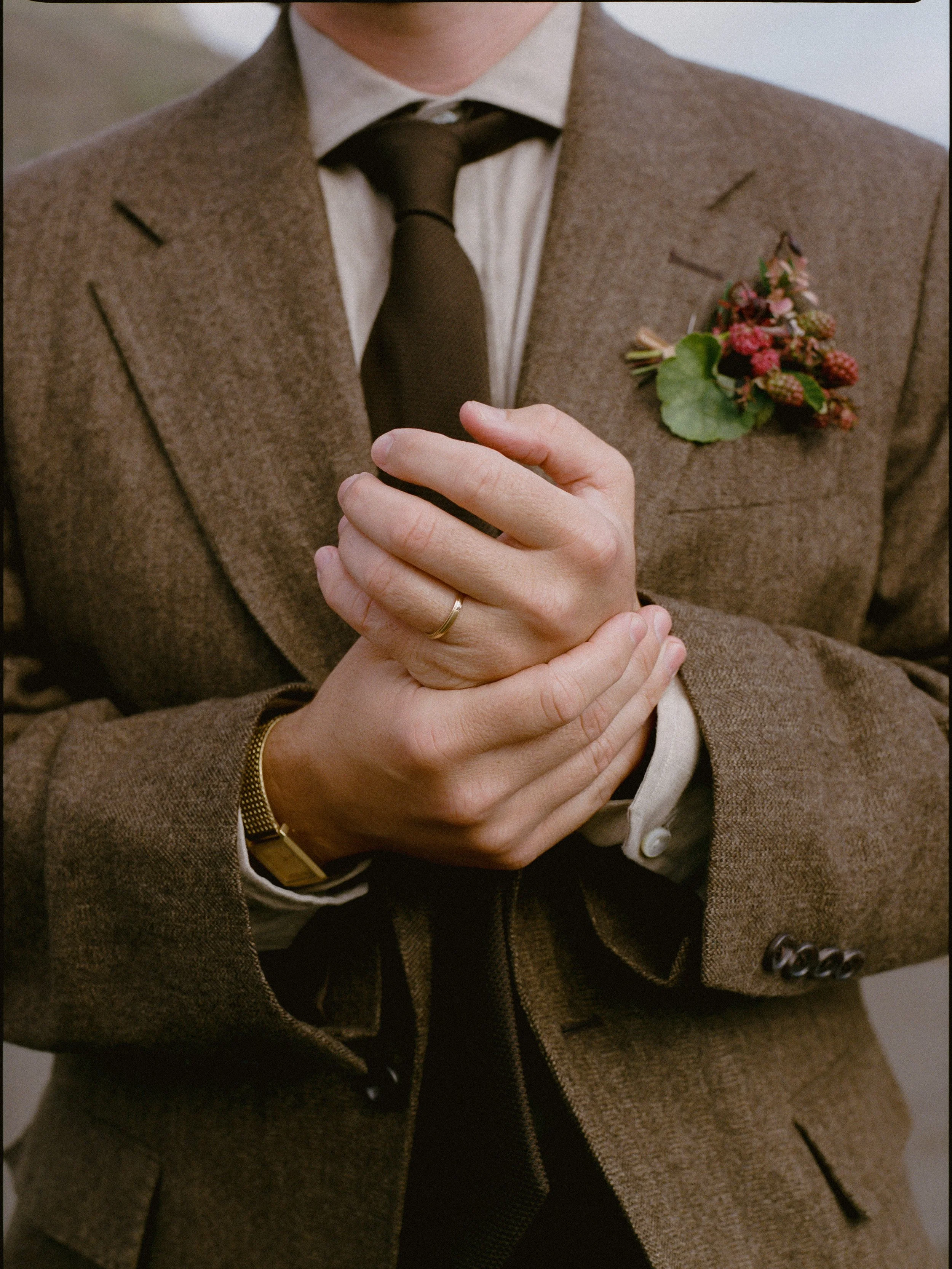 An elopement at Marin County Civic Center in Northern California. Film wedding photography by California Wedding Photographer, Eunice Beck.